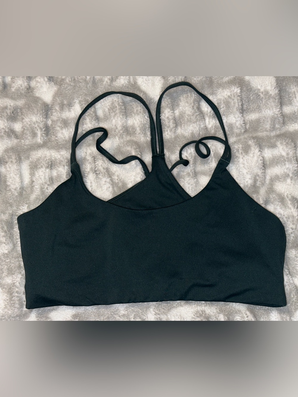 Fabletics Black Double-Strap Sports Bralette